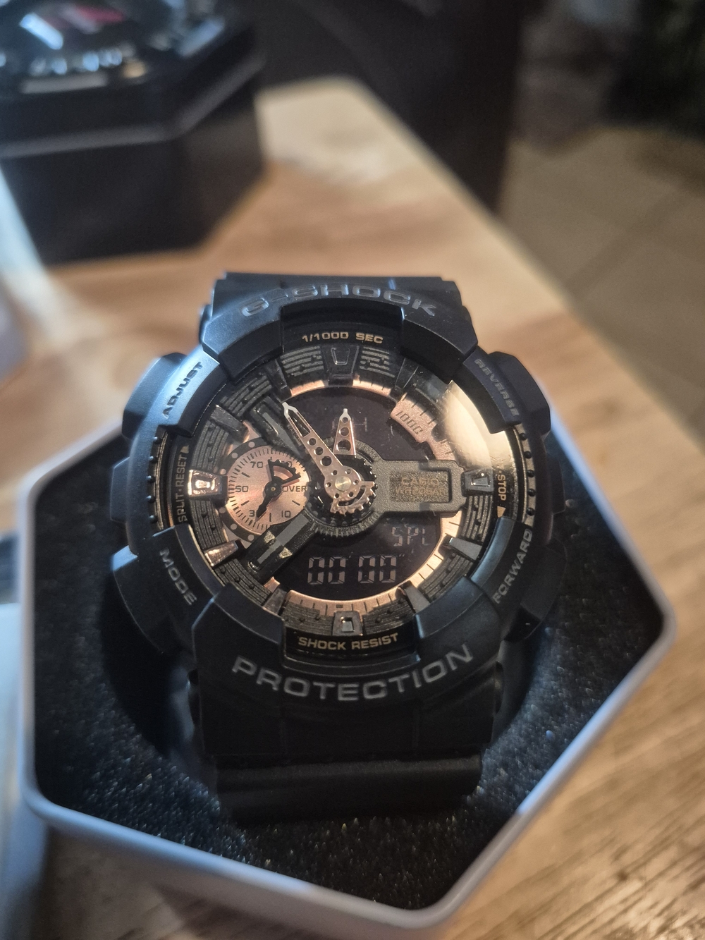 Casio G-Shock Black with Rose Gold Accents
